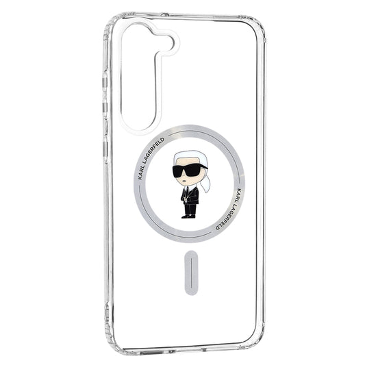 Husa MagSafe pentru Samsung Galaxy S23+ S916, Karl Lagerfeld, IML Ikonik Karl, Transparenta
