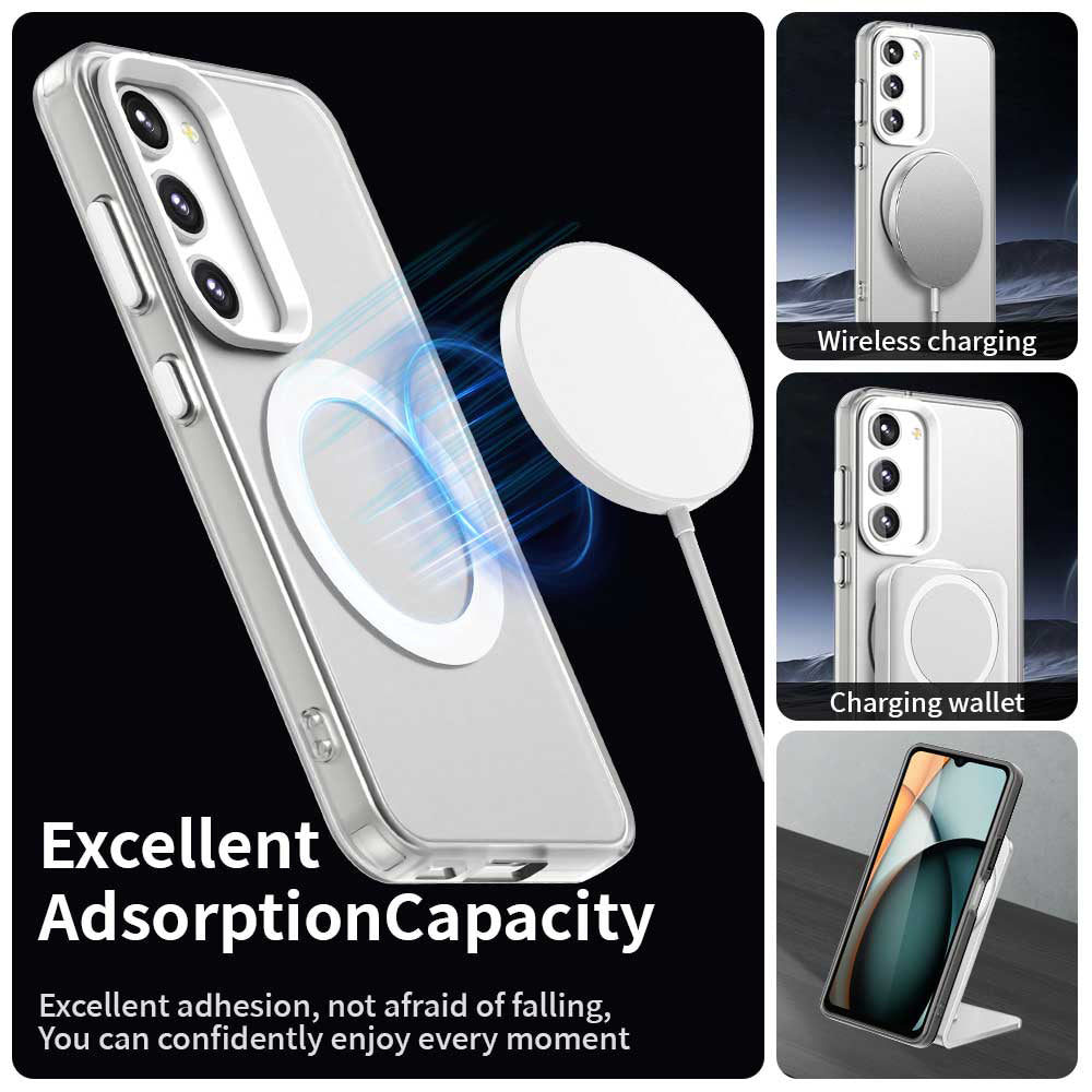 Husa MagSafe pentru Samsung Galaxy S23+ S916, Techsuit, CandyCase, Alba