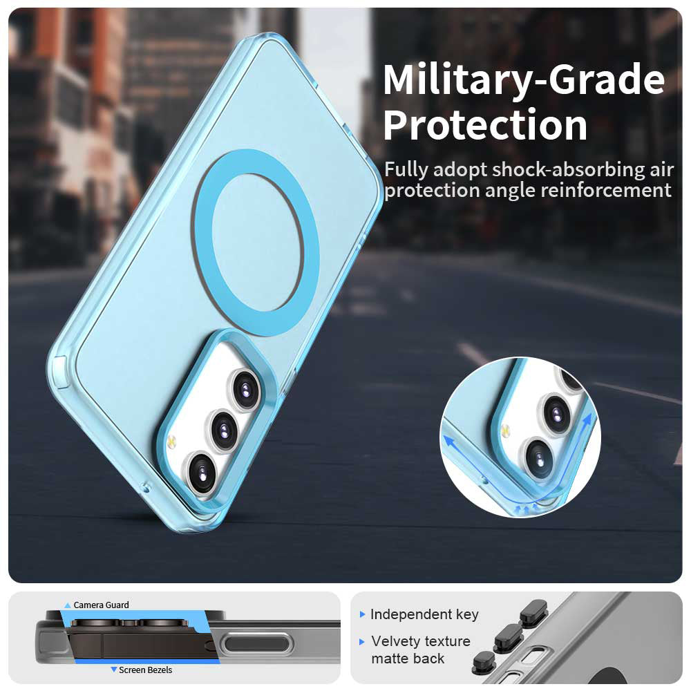 Husa MagSafe pentru Samsung Galaxy S23+ S916, Techsuit, CandyCase, Albastra