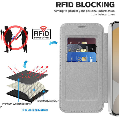 Husa MagSafe pentru Samsung Galaxy S23+ S916, Techsuit, SmartMag Book, Gri