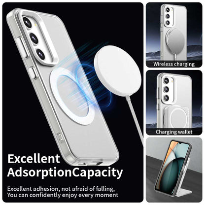 Husa MagSafe pentru Samsung Galaxy S23 S911, Techsuit, CandyCase, Alba