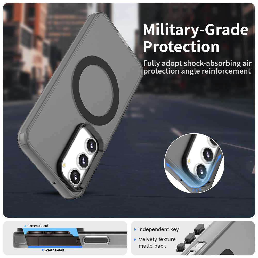Husa MagSafe pentru Samsung Galaxy S23 S911, Techsuit, CandyCase, Neagra