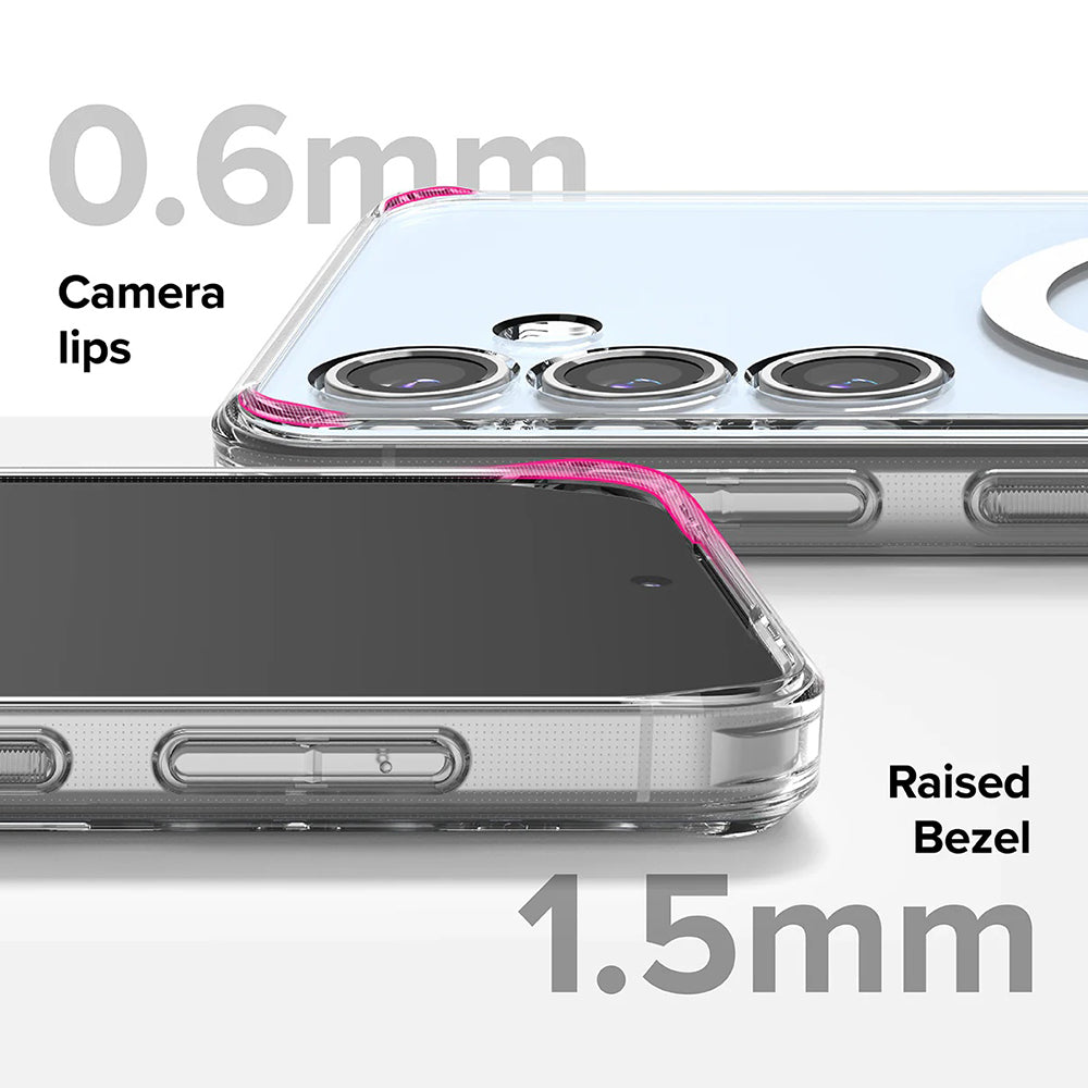 Husa MagSafe pentru Samsung Galaxy S24 FE S721, Ringke, Fusion, Transparenta