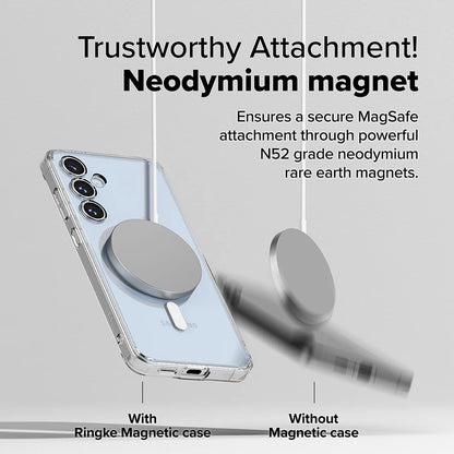 Husa MagSafe pentru Samsung Galaxy S24 FE S721, Ringke, Fusion, Transparenta