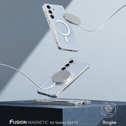 Husa MagSafe pentru Samsung Galaxy S24 FE S721, Ringke, Fusion, Transparenta