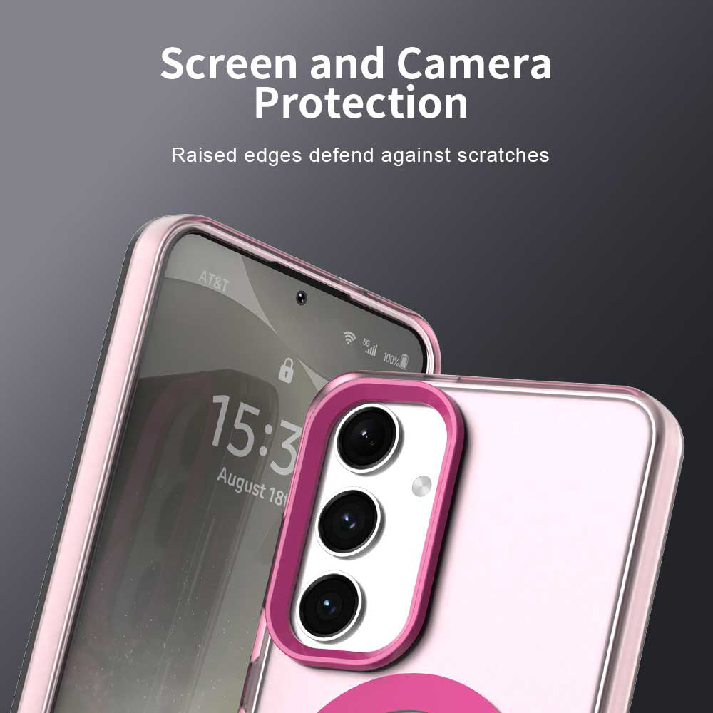 Husa MagSafe pentru Samsung Galaxy S24 FE S721, Techsuit, CandyCase, Roz