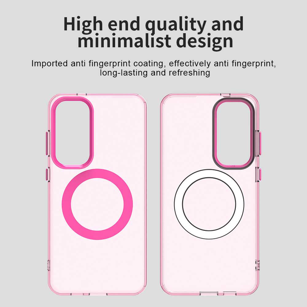 Husa MagSafe pentru Samsung Galaxy S24 FE S721, Techsuit, CandyCase, Roz