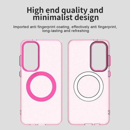 Husa MagSafe pentru Samsung Galaxy S24 FE S721, Techsuit, CandyCase, Roz