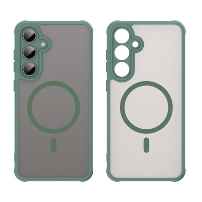 Husa MagSafe pentru Samsung Galaxy S24 FE S721, Techsuit, HaloFrost II, Verde