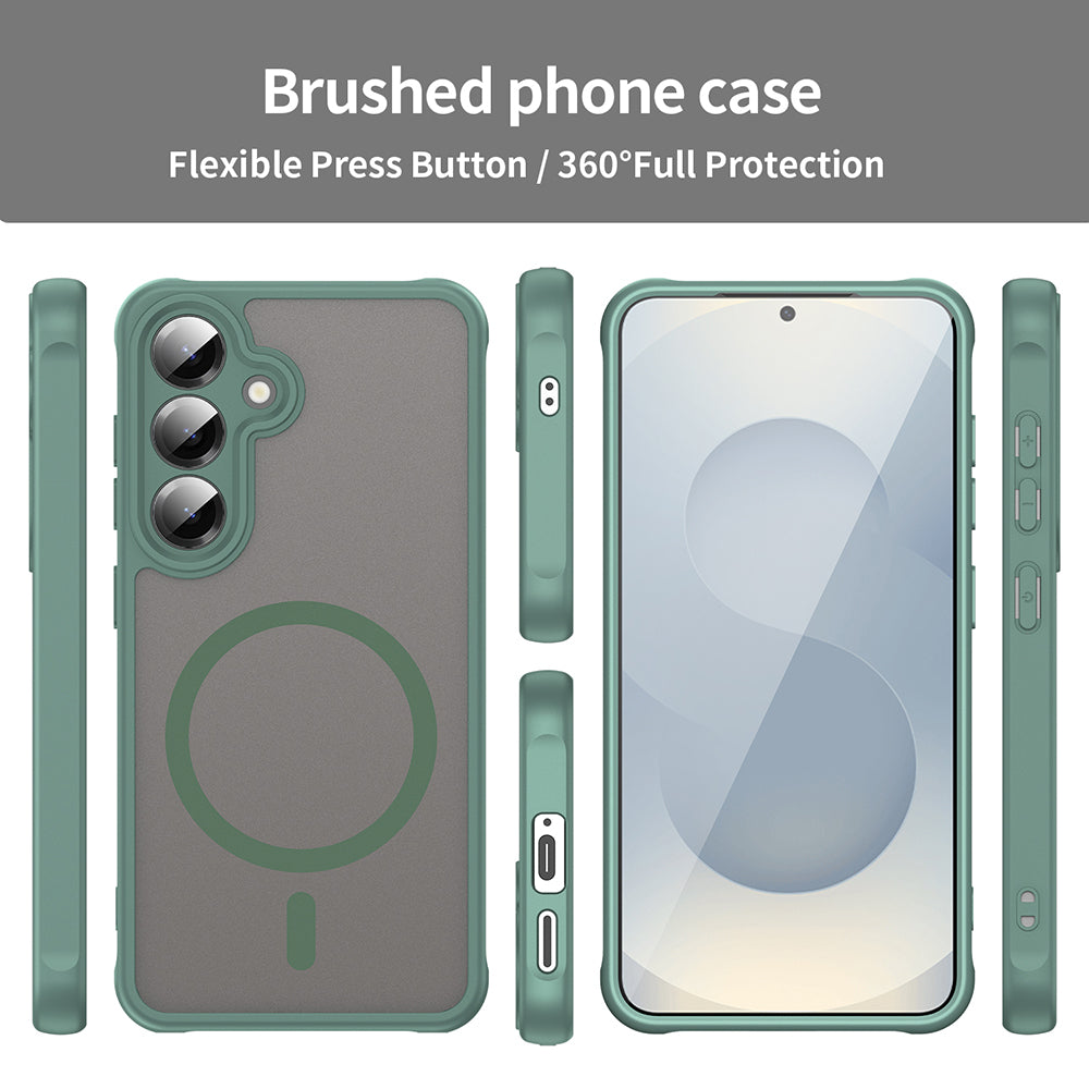 Husa MagSafe pentru Samsung Galaxy S24+ S926, Techsuit, HaloFrost II, Verde