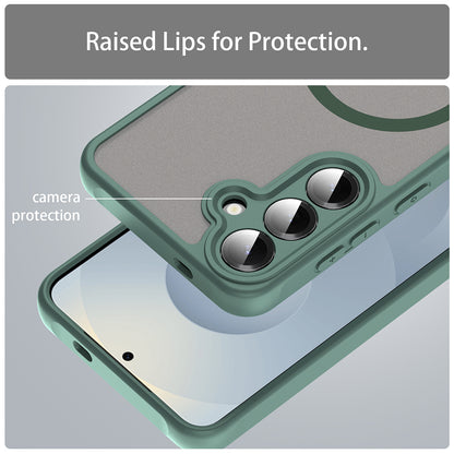 Husa MagSafe pentru Samsung Galaxy S24+ S926, Techsuit, HaloFrost II, Verde