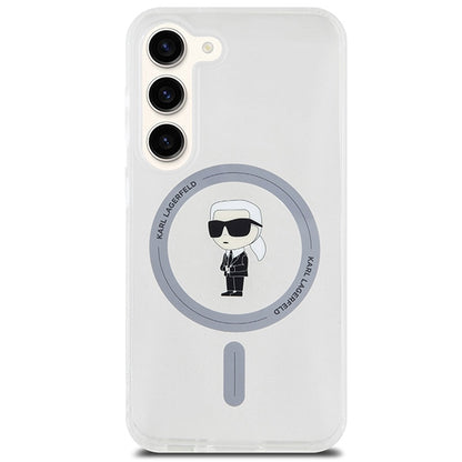 Husa MagSafe pentru Samsung Galaxy S24 S921, Karl Lagerfeld, IML Ikonik Karl, Transparenta