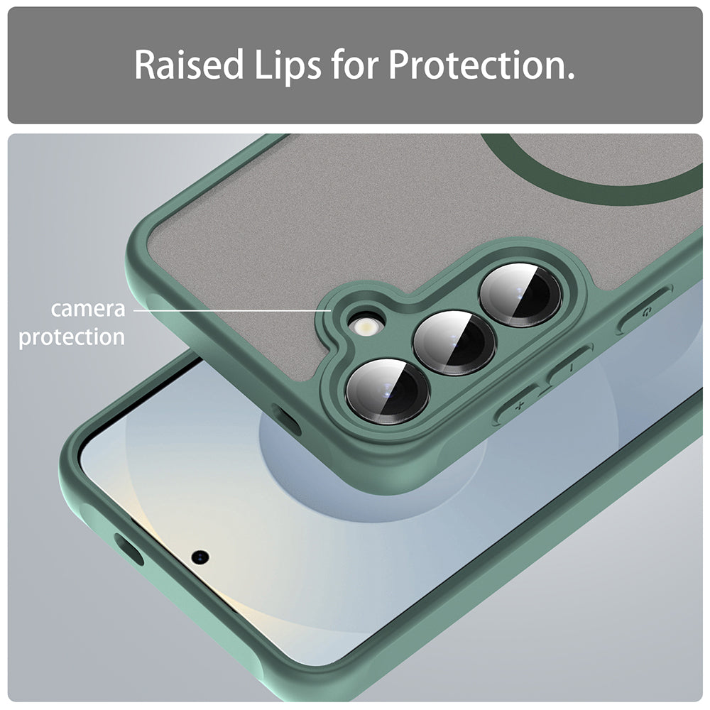 Husa MagSafe pentru Samsung Galaxy S24 S921, Techsuit, HaloFrost II, Verde