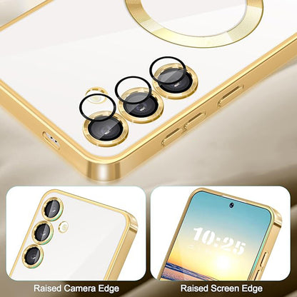 Husa MagSafe pentru Samsung Galaxy S24 S921, Techsuit, Luxury Crystal, Roz