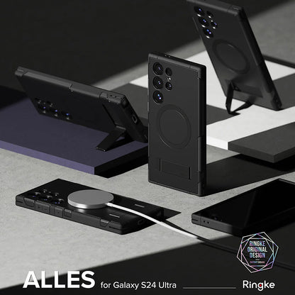 Husa MagSafe pentru Samsung Galaxy S24 Ultra S928, Ringke, Alles, Neagra