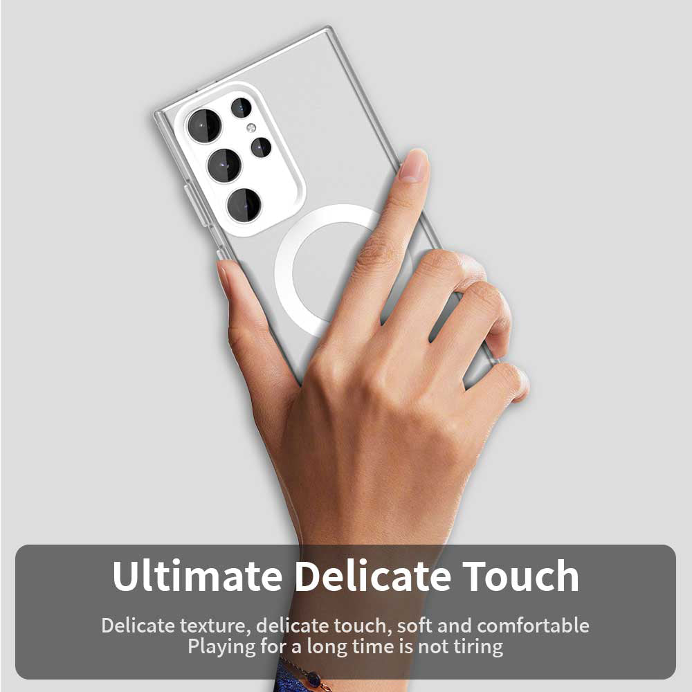 Husa MagSafe pentru Samsung Galaxy S24 Ultra S928, Techsuit, CandyCase, Alba