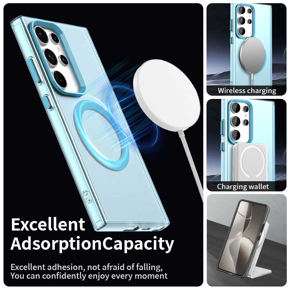 Husa MagSafe pentru Samsung Galaxy S24 Ultra S928, Techsuit, CandyCase, Albastra