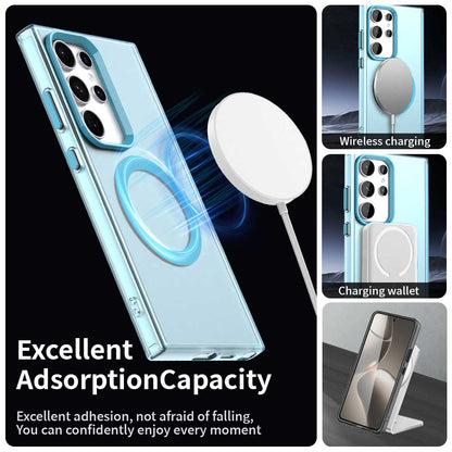 Husa MagSafe pentru Samsung Galaxy S24 Ultra S928, Techsuit, CandyCase, Albastra