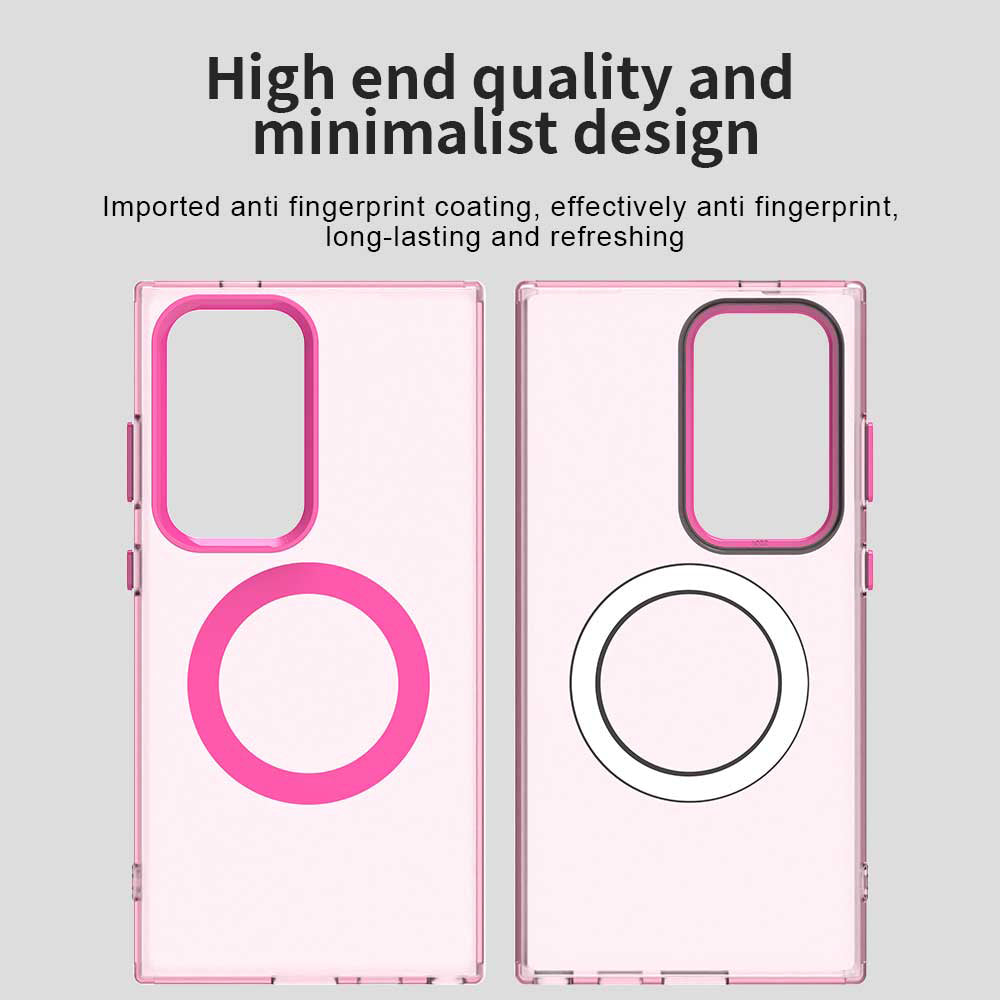 Husa MagSafe pentru Samsung Galaxy S24 Ultra S928, Techsuit, CandyCase, Roz
