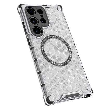 Husa MagSafe pentru Samsung Galaxy S24 Ultra S928, Techsuit, HoneyComb Shield, Neagra