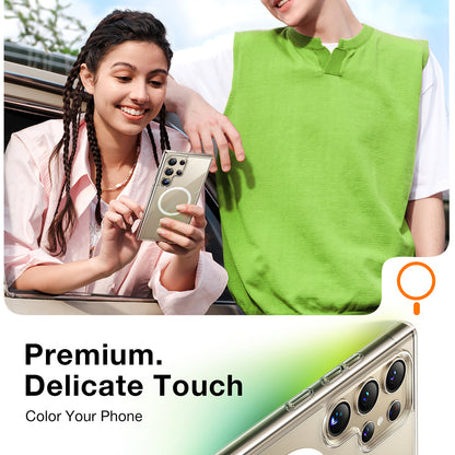 Husa MagSafe pentru Samsung Galaxy S24 Ultra S928, Torras, Diamond, Transparenta