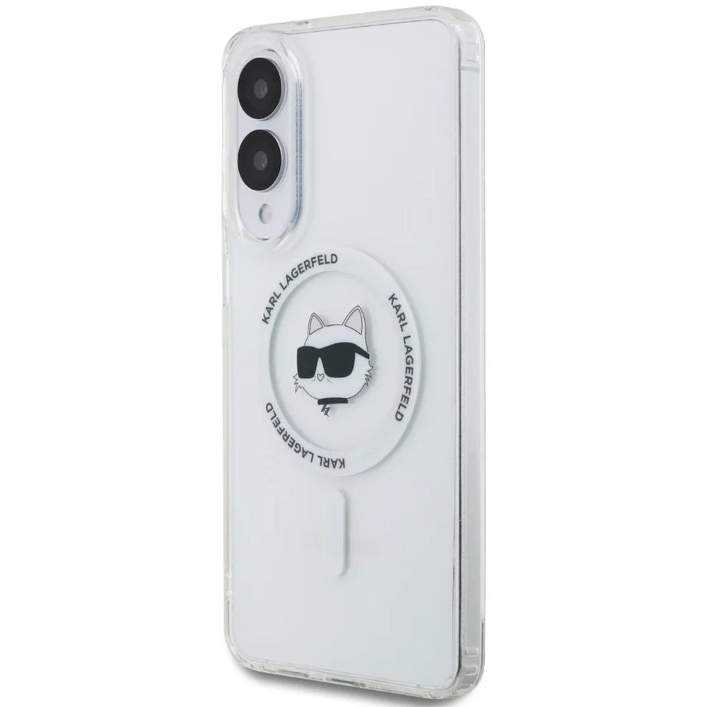 Husa MagSafe pentru Samsung Galaxy S25 Edge S937, Karl Lagerfeld, IML Choupette's Head, Alba