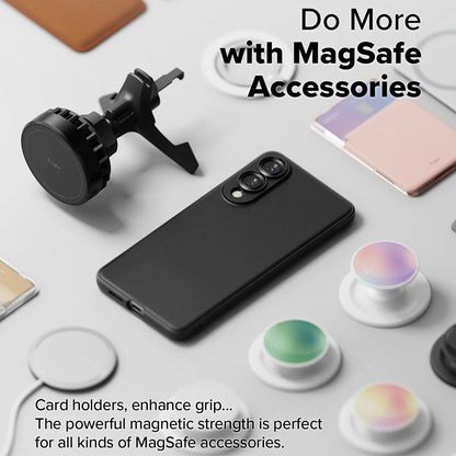 Husa MagSafe pentru Samsung Galaxy S25 Edge S937, Ringke, Onyx, Neagra