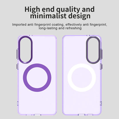 Husa MagSafe pentru Samsung Galaxy S25 Edge S937, Techsuit, CandyCase, Mov