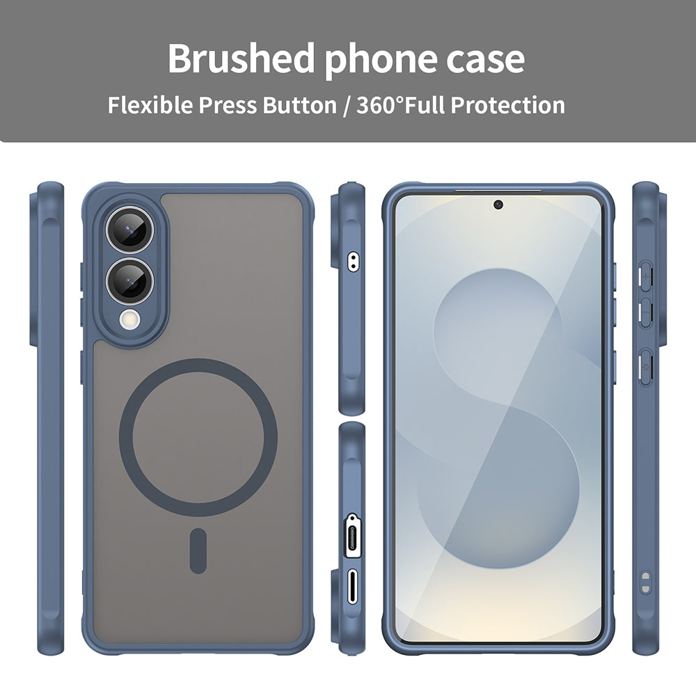 Husa MagSafe pentru Samsung Galaxy S25 Edge S937, Techsuit, HaloFrost II, Bleumarin