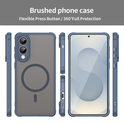 Husa MagSafe pentru Samsung Galaxy S25 Edge S937, Techsuit, HaloFrost II, Bleumarin