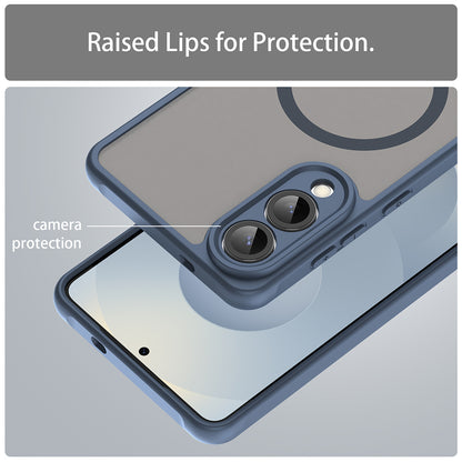 Husa MagSafe pentru Samsung Galaxy S25 Edge S937, Techsuit, HaloFrost II, Bleumarin