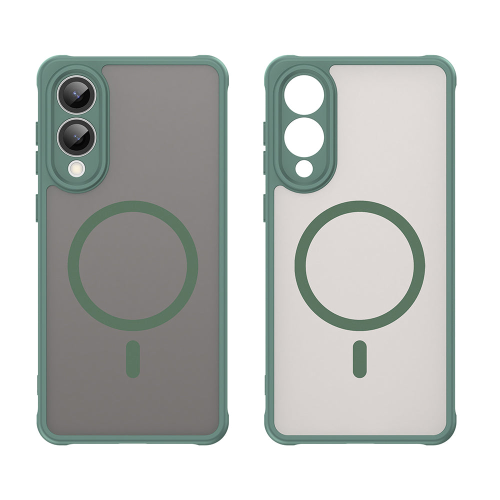 Husa MagSafe pentru Samsung Galaxy S25 Edge S937, Techsuit, HaloFrost II, Verde