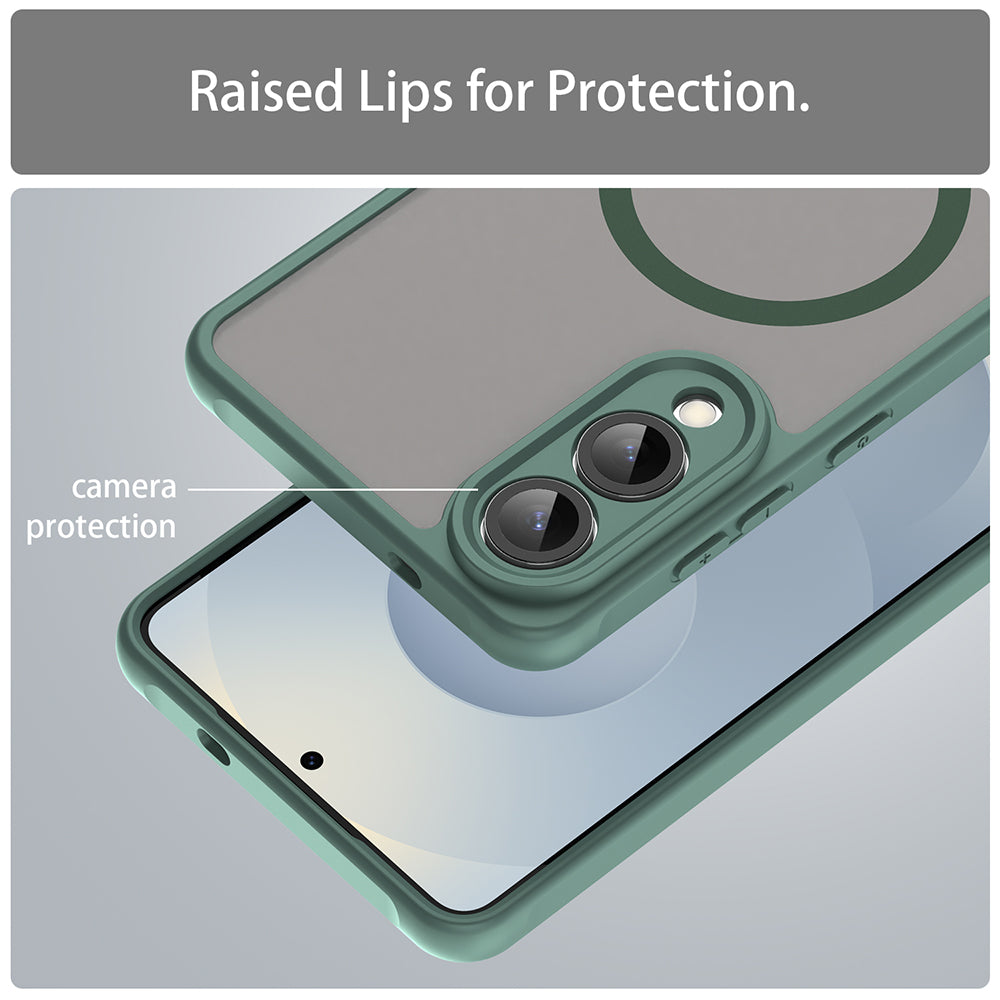 Husa MagSafe pentru Samsung Galaxy S25 Edge S937, Techsuit, HaloFrost II, Verde