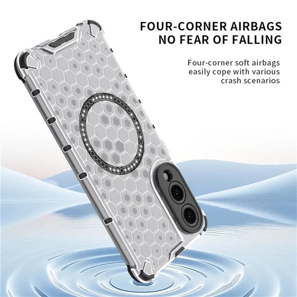 Husa MagSafe pentru Samsung Galaxy S25 Edge S937, Techsuit, HoneyComb Shield, Neagra