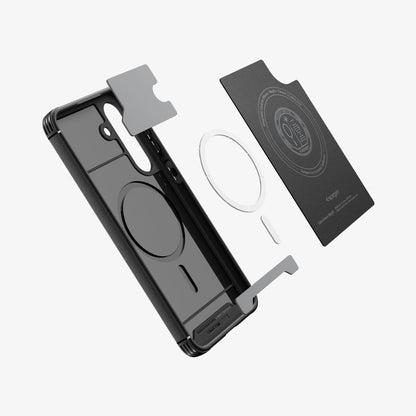 Husa MagSafe pentru Samsung Galaxy S25 FE, Spigen, Core Armor, Neagra Mata ACS10021