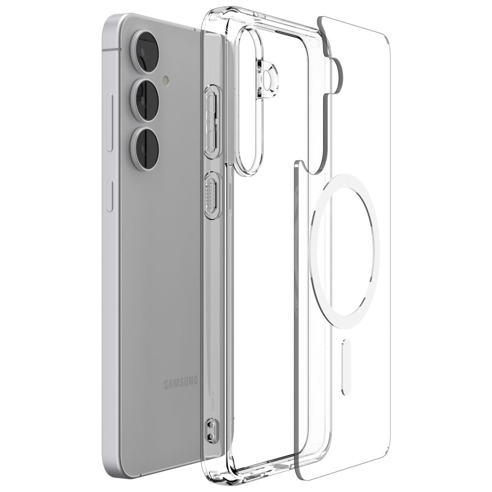 Husa MagSafe pentru Samsung Galaxy S25 FE, Spigen, Ultra Hybrid, Alba ACS10027