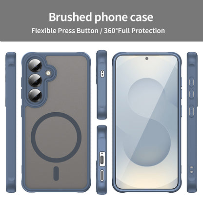 Husa MagSafe pentru Samsung Galaxy S25 FE, Techsuit, HaloFrost II, Bleumarin