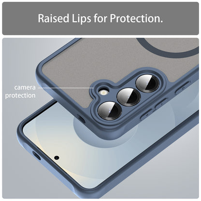 Husa MagSafe pentru Samsung Galaxy S25 FE, Techsuit, HaloFrost II, Bleumarin