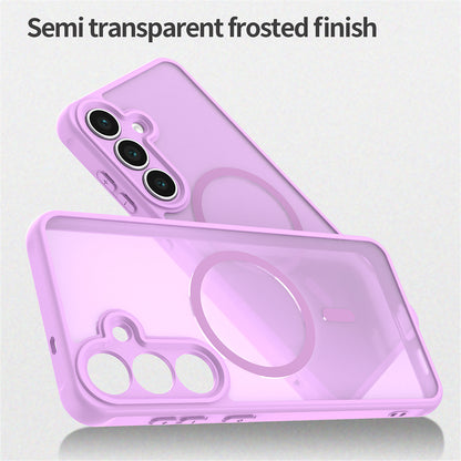 Husa MagSafe pentru Samsung Galaxy S25 FE, Techsuit, HaloFrost II, Roz