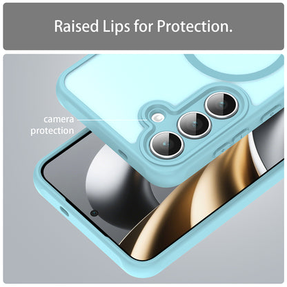 Husa MagSafe pentru Samsung Galaxy S25 FE, Techsuit, HaloFrost II, Verde Deschis