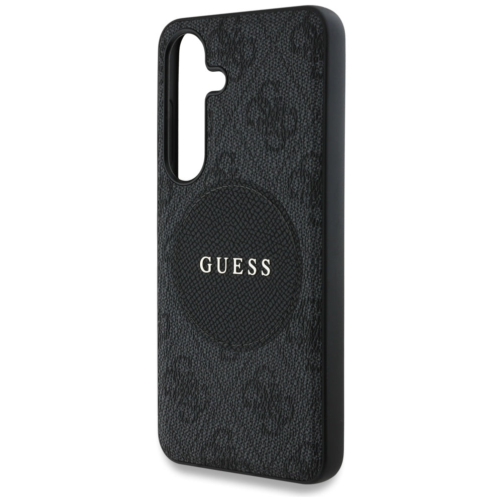 Husa MagSafe pentru Samsung Galaxy S25+ S936, Guess, 4G Circle Classic Logo, Neagra