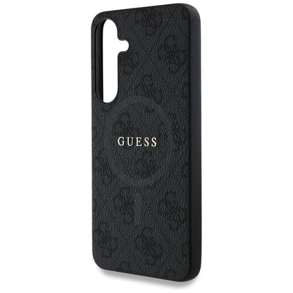 Husa MagSafe pentru Samsung Galaxy S25+ S936, Guess, 4G Ring Classic Logo, Neagra