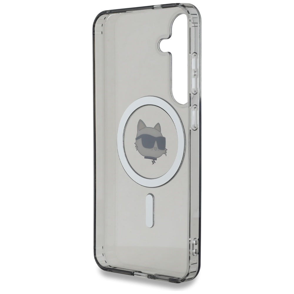 Husa MagSafe pentru Samsung Galaxy S25+ S936, Karl Lagerfeld, IML Choupette's Head, Neagra