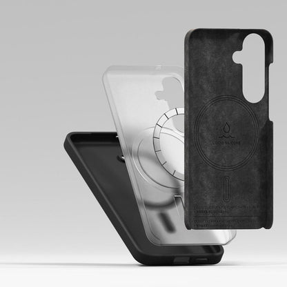 Husa MagSafe pentru Samsung Galaxy S25+ S936, Ringke, Silicone, Neagra