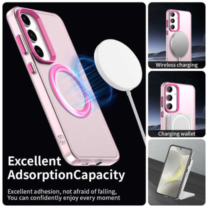 Husa MagSafe pentru Samsung Galaxy S25+ S936 / S24+ S926, Techsuit, CandyCase, Roz
