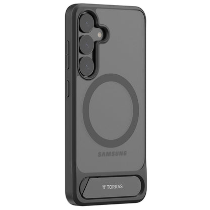 Husa MagSafe pentru Samsung Galaxy S25+ S936, Torras, Pstand, Neagra