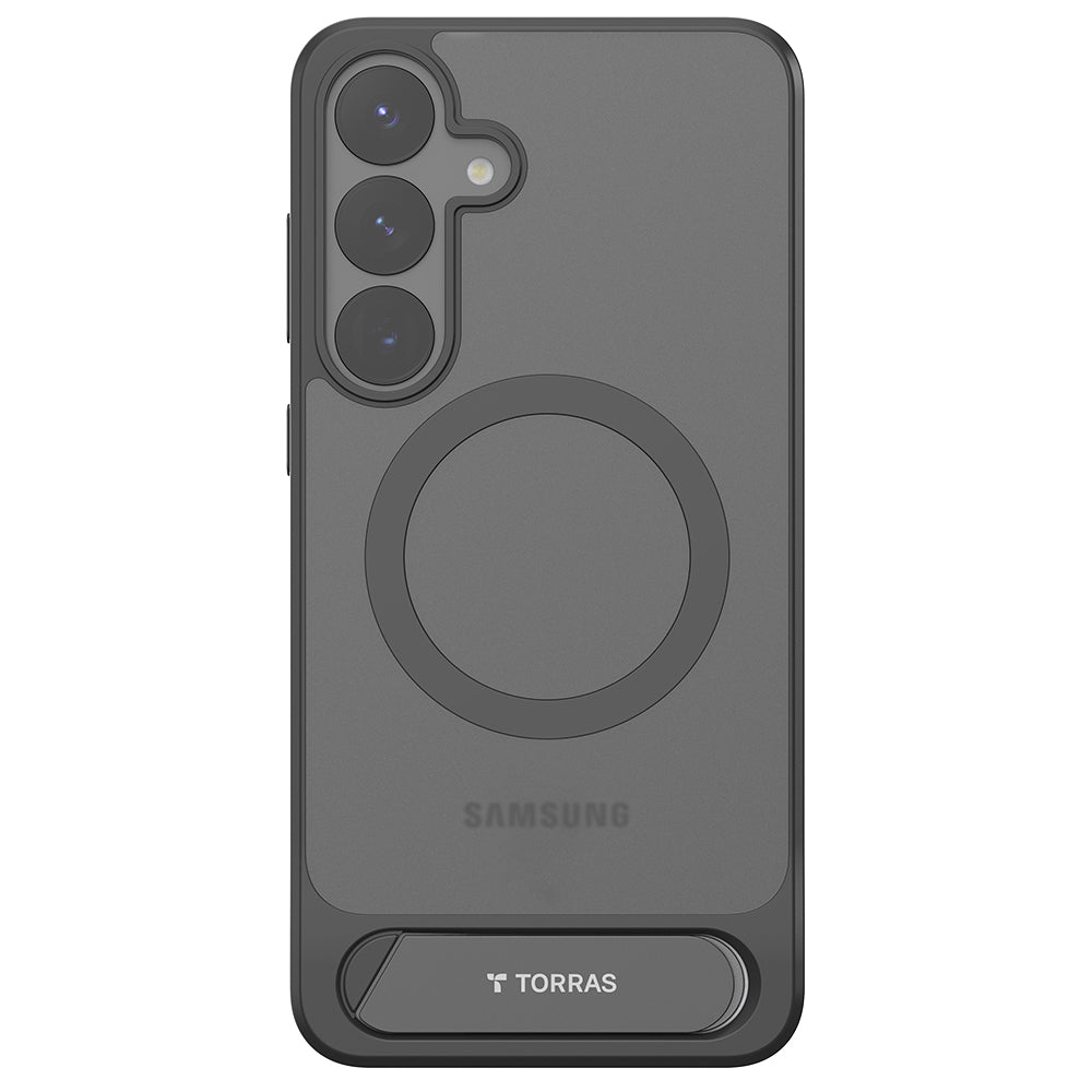 Husa MagSafe pentru Samsung Galaxy S25+ S936, Torras, Pstand, Neagra