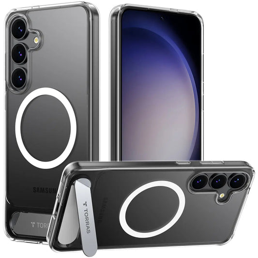 Husa MagSafe pentru Samsung Galaxy S25+ S936, Torras, Pstand, Transparenta