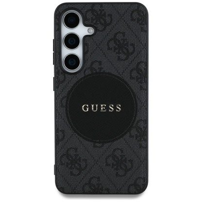 Husa MagSafe pentru Samsung Galaxy S25 S931, Guess, 4G Circle Classic Logo, Neagra