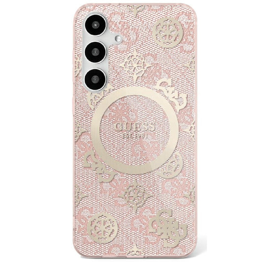 Husa MagSafe pentru Samsung Galaxy S25 S931, Guess, IML Peony On 4G Background , Roz